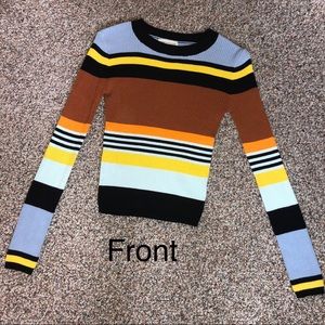Colorful ribbed long sleeve top Urban Outfitters
